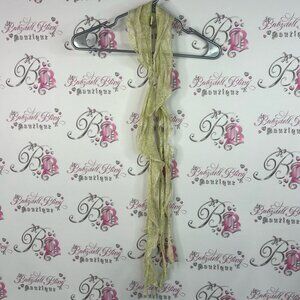 J.Jill Scarf 100% silk Elegant Cream Scarf floral light green purple pink